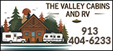 The Valley Cabins & RV Sponsorship Banner